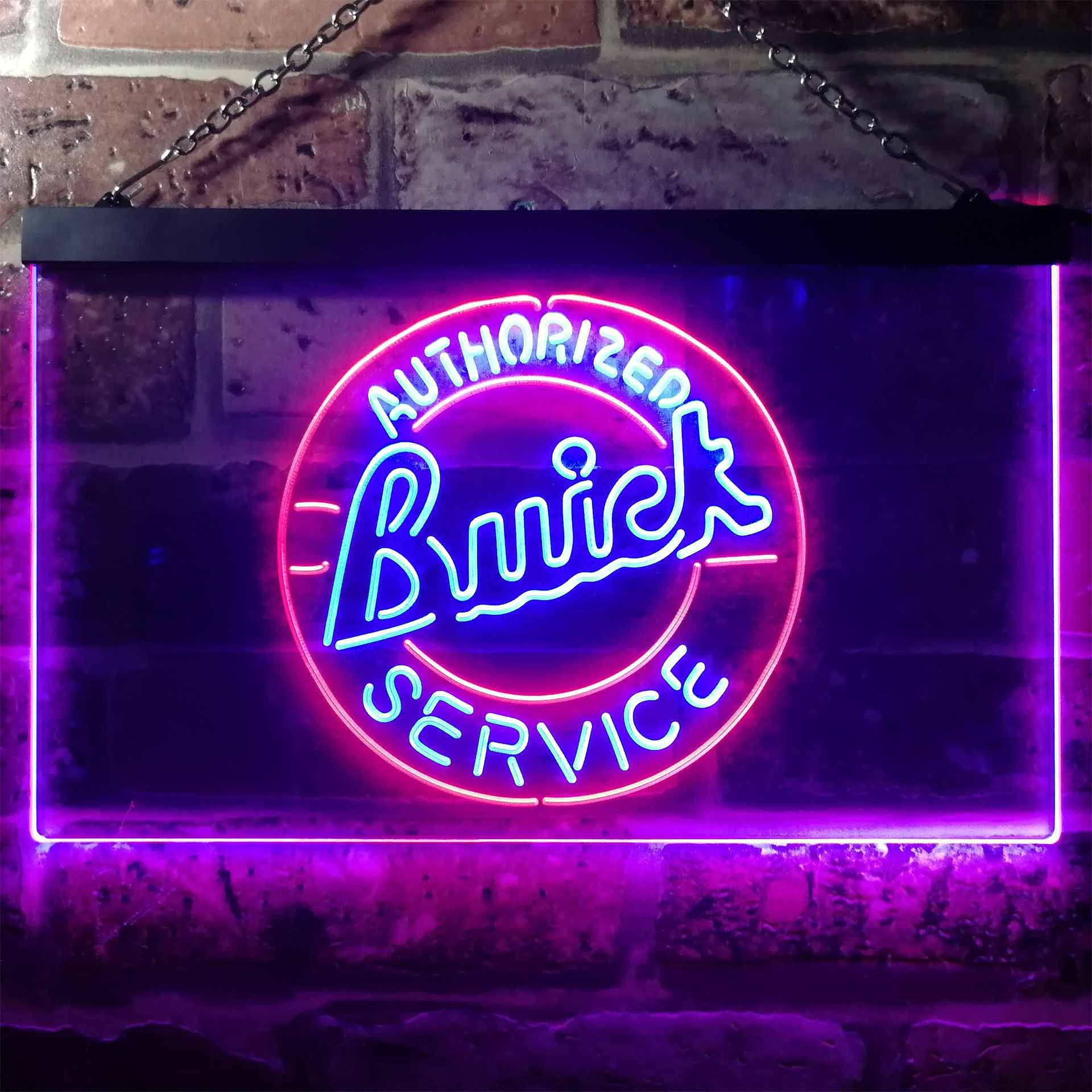 Buick Authorized Service Dual LED Neon Light Sign